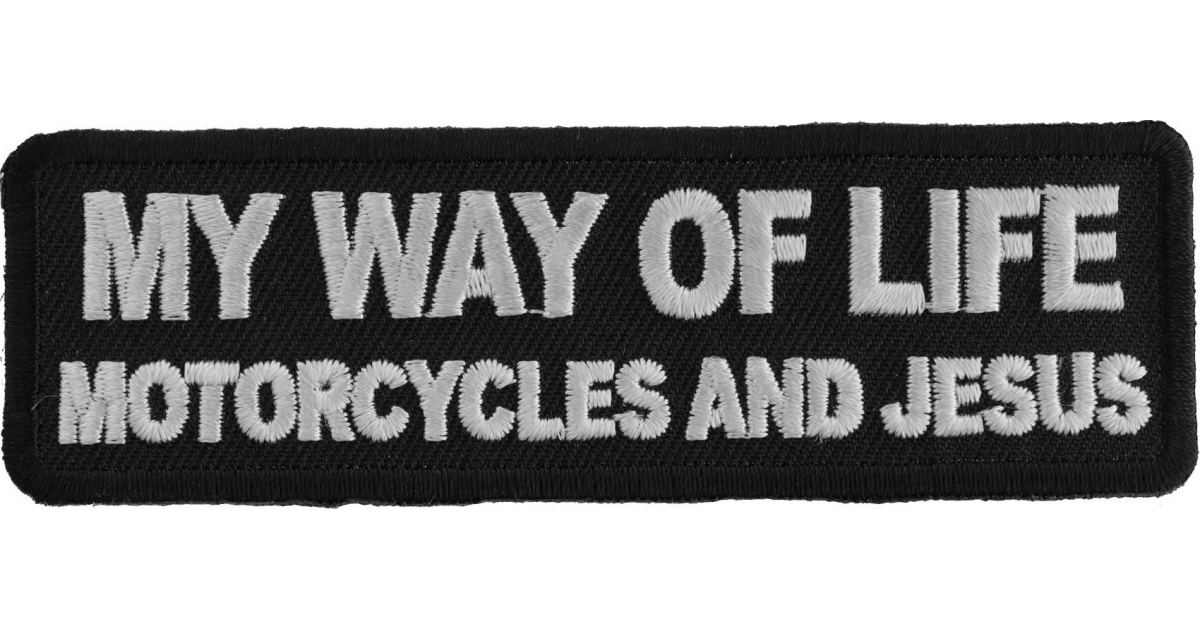Biker for Life Patch Iron on Sew On Embroidered Badge Motorbike 