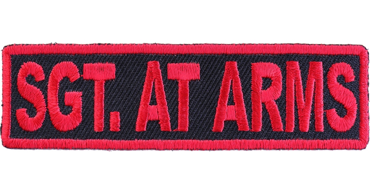 SGT.AT ARMS  BIKER CLUB EMROIDERED JACKET VEST 4 INCH BIKER PATCH 
