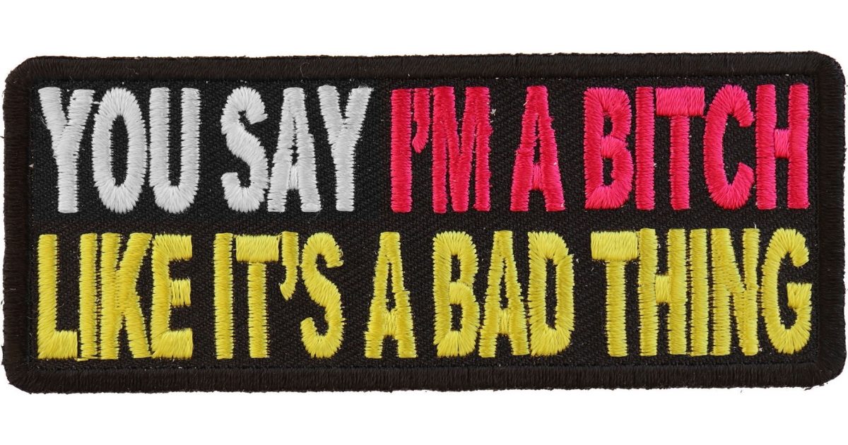 Embroidered Life's A Bitch Then You Marry One Sew or Iron on Patch Biker Patch 