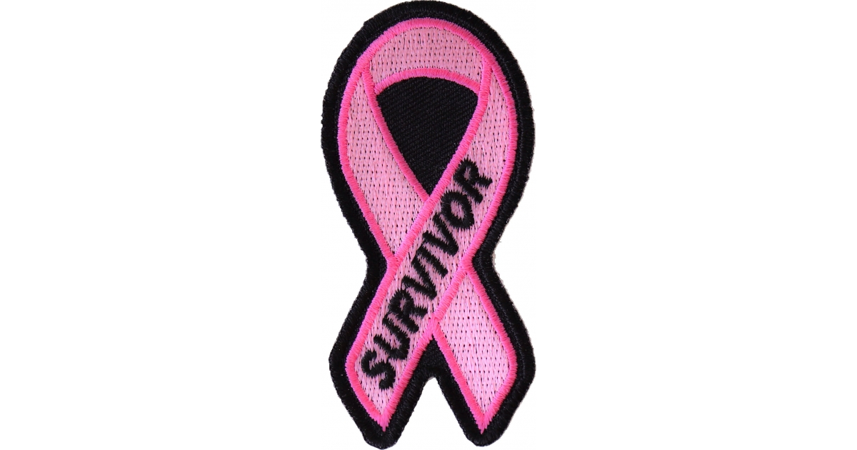 Breast Cancer Survivor Pink Ribbon Patch | Embroidered