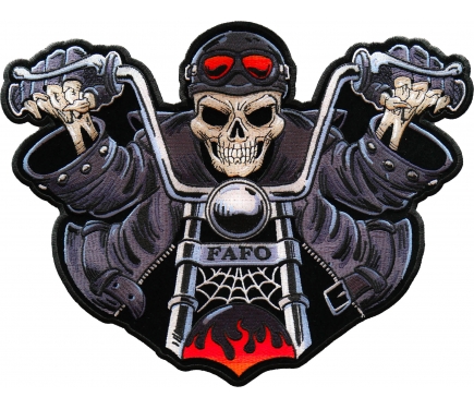 【WEIRDO】 FUCK U VEST (PIG SKIN) Amazon.com: Fuck You Skeleton Middle Finger Patch, Large