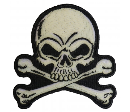 Skull and Cross Bones Patch, Biker Skull Patches by Ivamis Skull and Cross Bones Patch, Biker Skull Patches by Ivamis