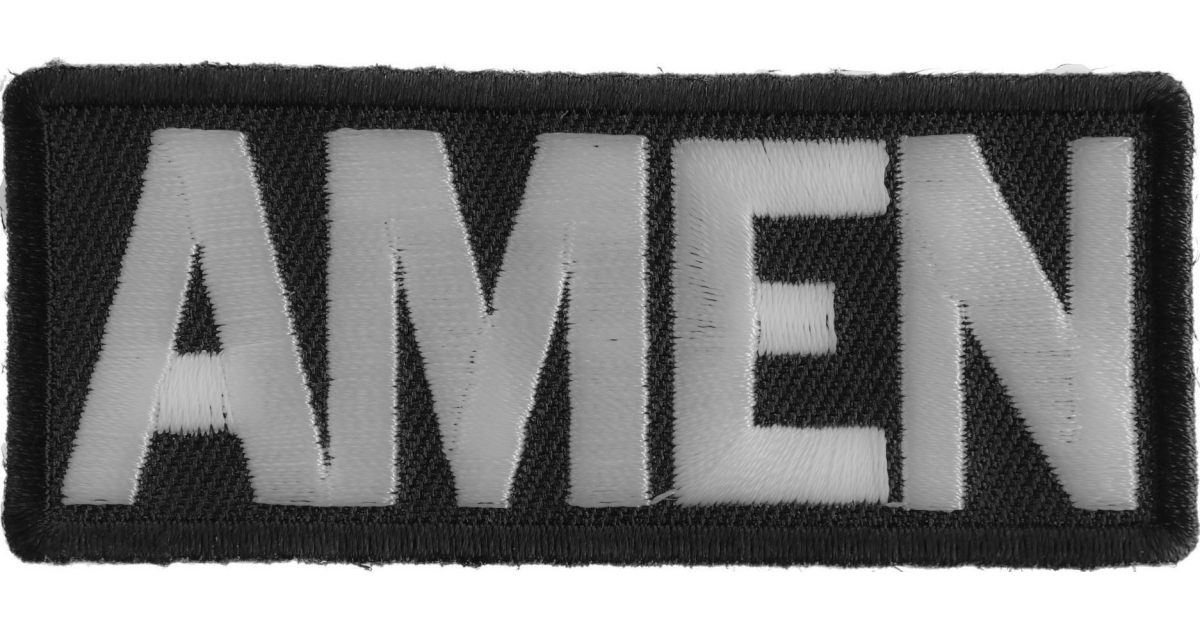 Amami Patch Amen Iron On Embroidered Patch by Ivamis Patches