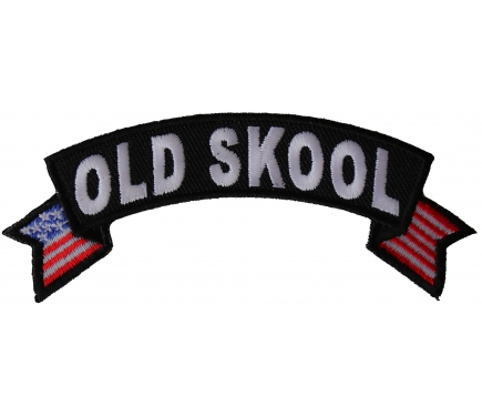 【AAKE】OLD SCHOOL PATCH NYLON PT Old Skool Patch - Biker Saying Patches by Ivamis Patches