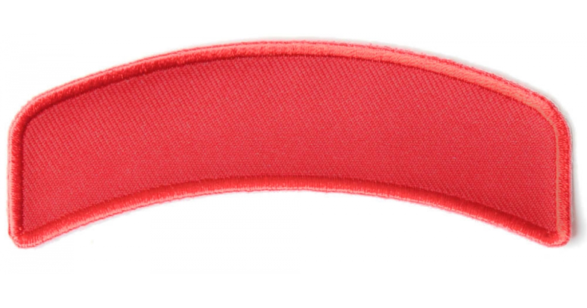 Red 4 Inch Arched Blank Patch Rocker | Embroidered Patches by Ivamis ...