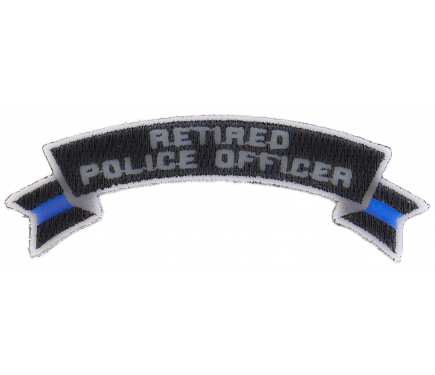 Reflective Retired Rocker Patch Retired Police Officer Rocker Patch by Ivamis Patches