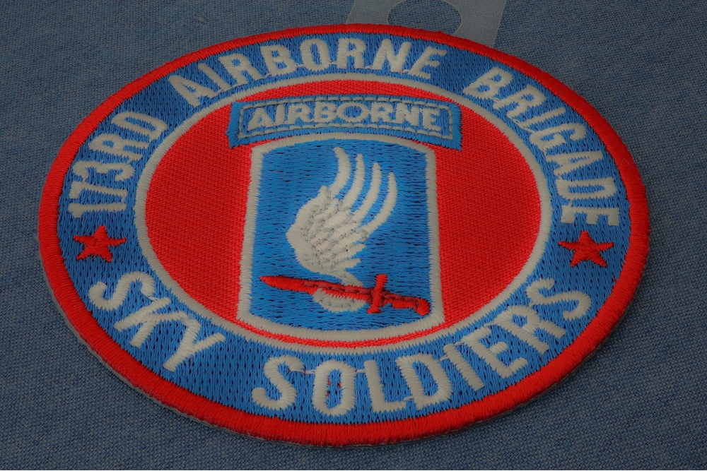 173rd Airborne Brigade Patch Sky Soldiers diagonal view