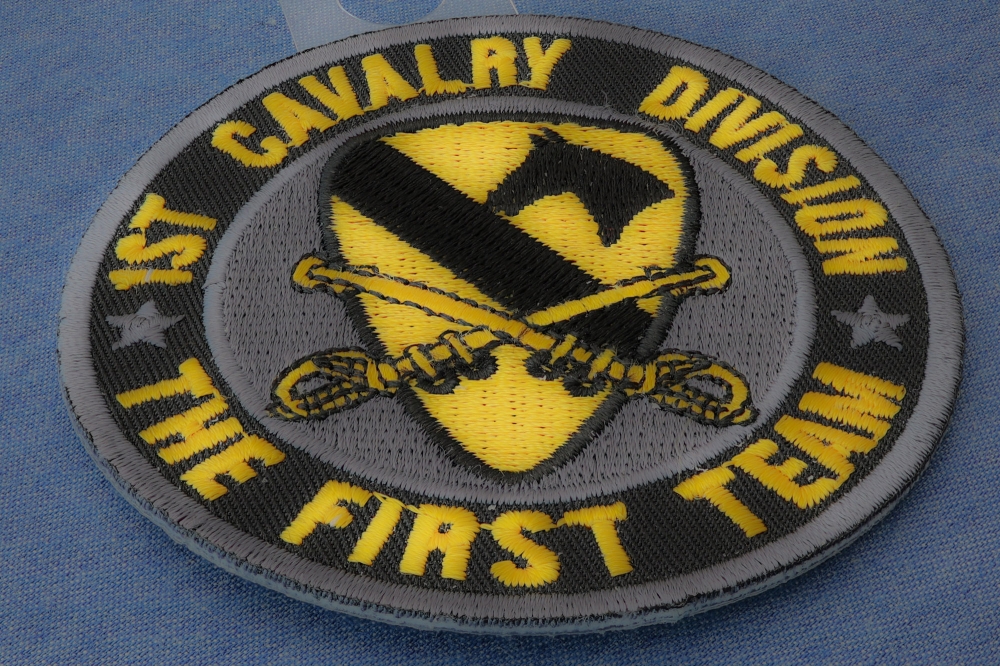 1st Cavalry Division Patch The First Team diagonal view
