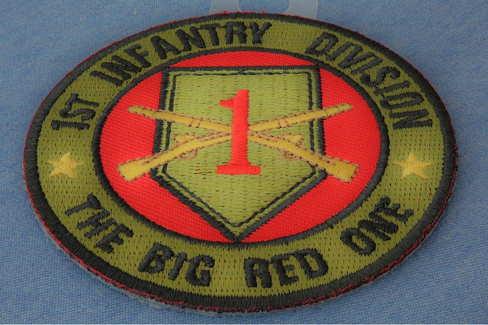 1st Infantry Division Patch The Big Red One diagonal view