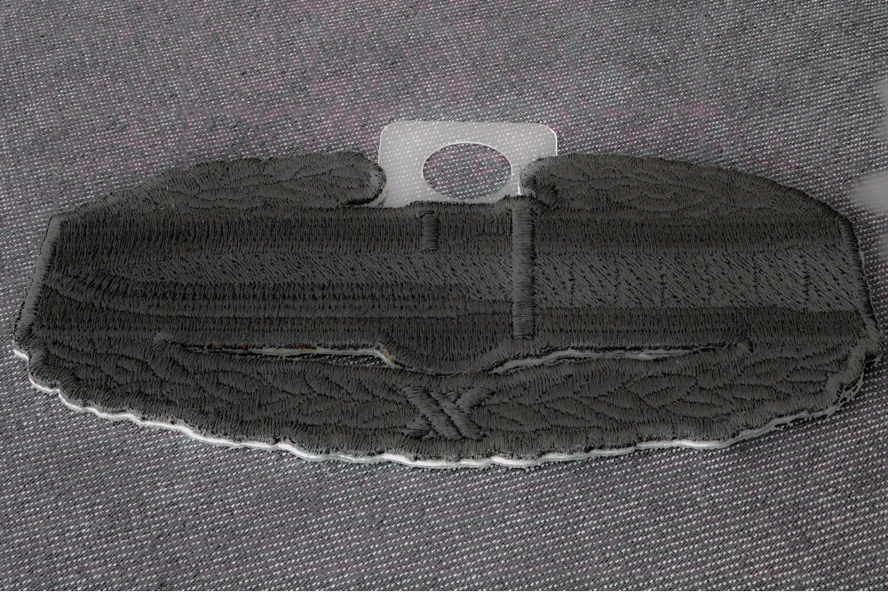 Combat Action Badge Iron on Patch diagonal view