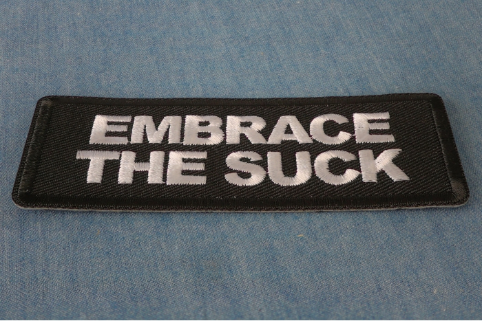 Embrace The Suck Patch diagonal view