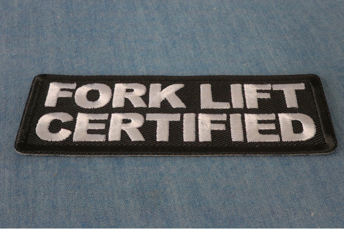 Fork Lift Certified Patch diagonal view