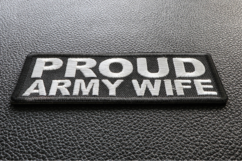Proud Army Wife Patch diagonal view