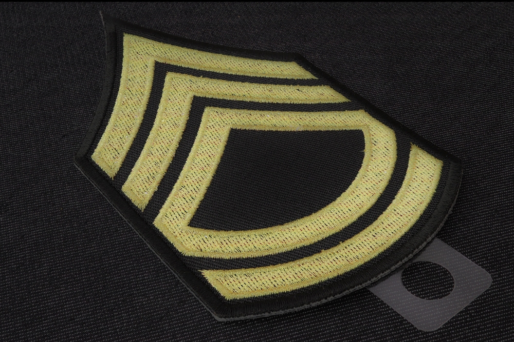 Sergeant First Class Iron on Patch diagonal view