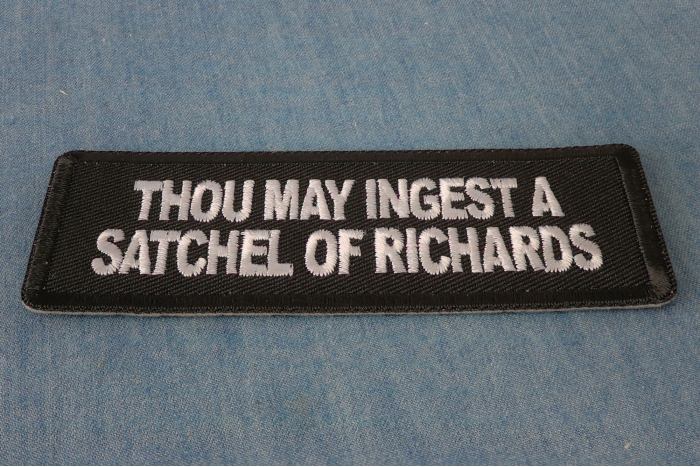 Thou May Ingest A Satchel Of Richards Patch diagonal view