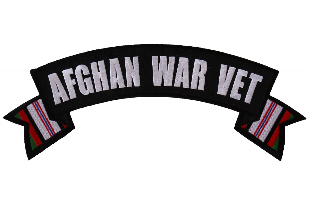 Afghan War Vet Rocker Patch With Flags