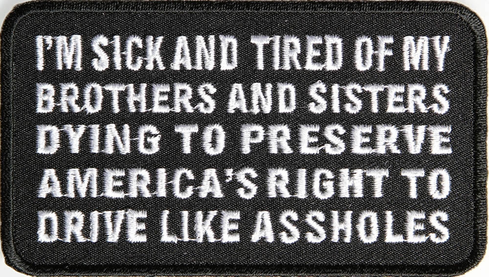 Americas Right To Drive Like Assholes Patch