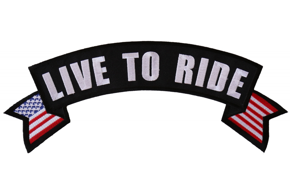 Live To Ride Flag Rocker Patch