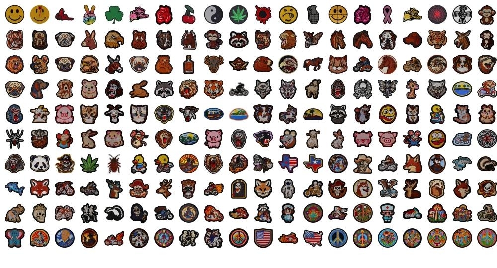 200 Piece Patch Rod shown on jeans