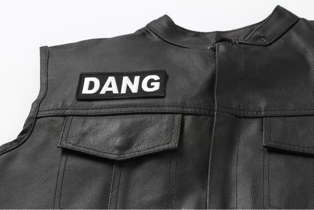  shown on leather vest