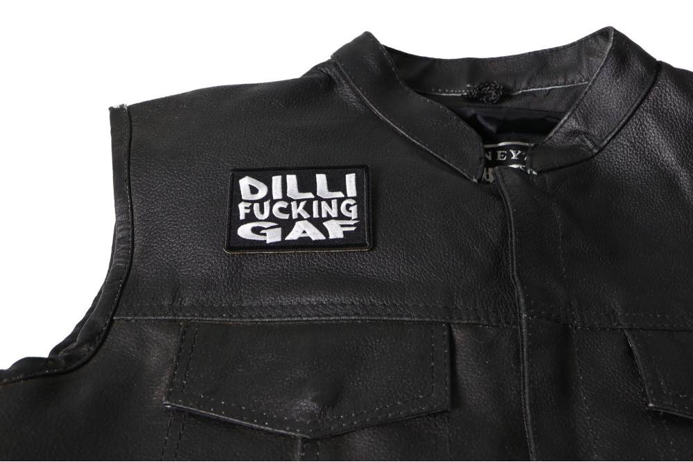  shown on leather vest