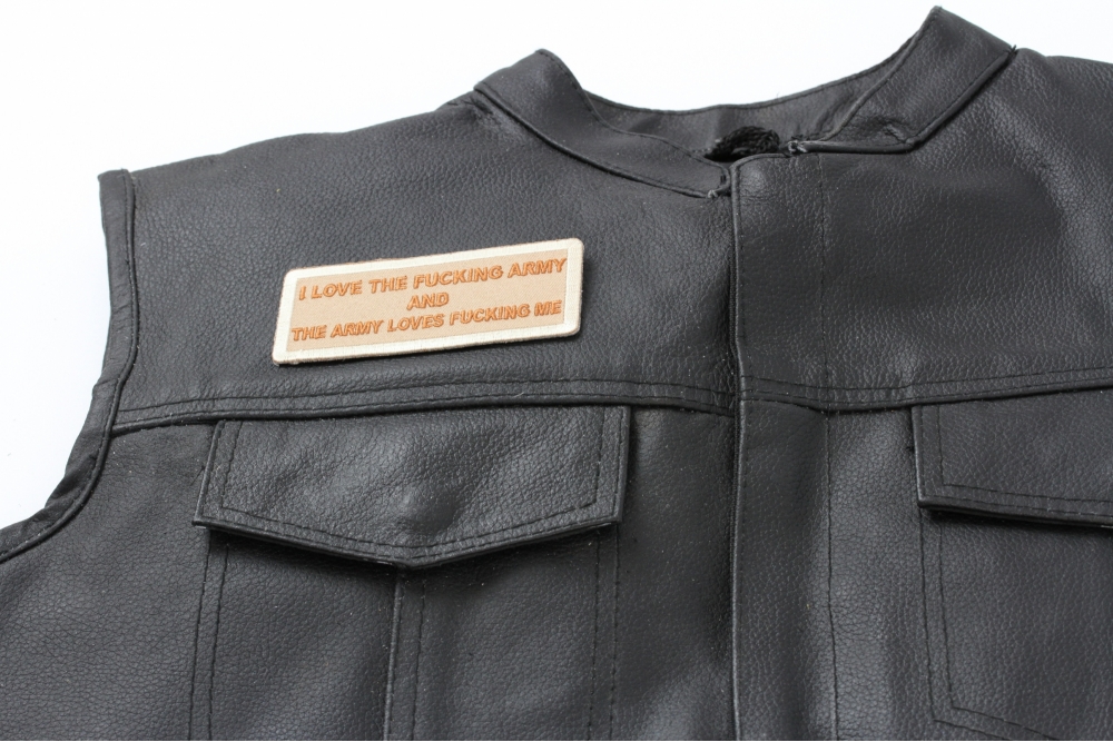 shown on leather vest
