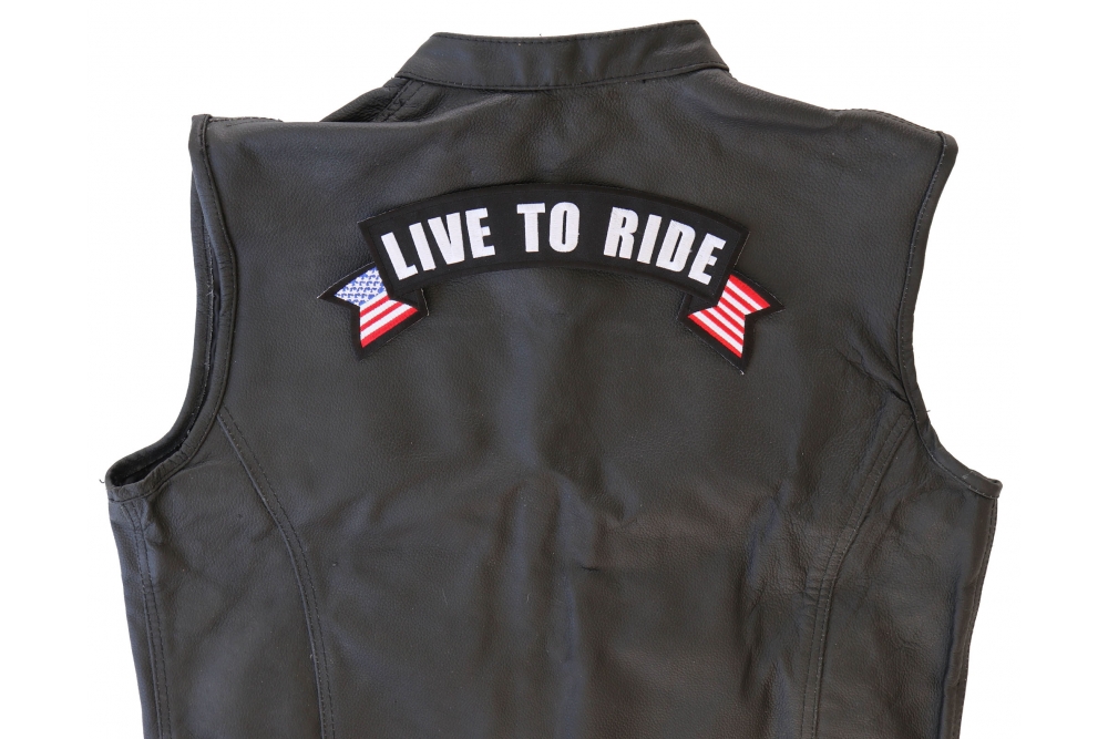  shown on leather vest