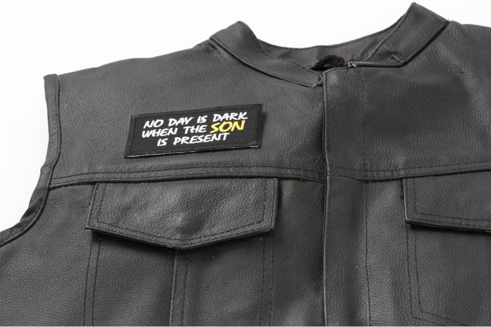  shown on leather vest