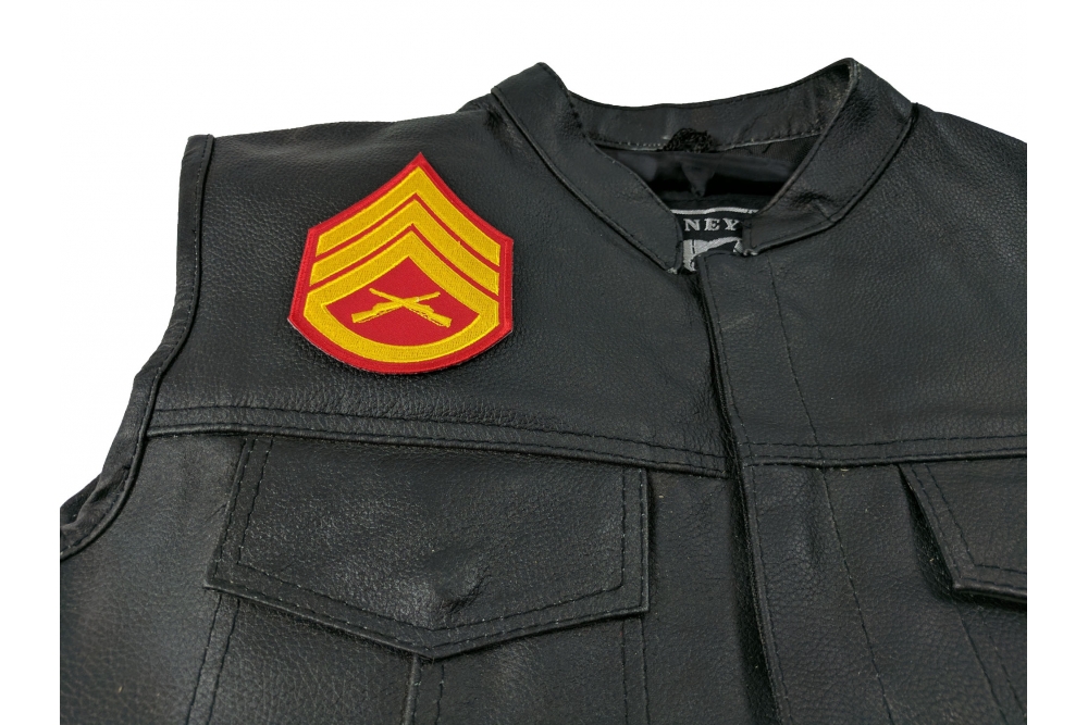  shown on leather vest