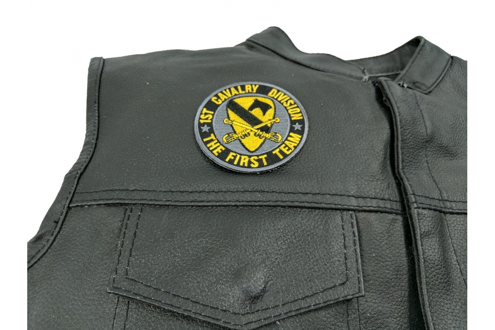  shown on leather vest