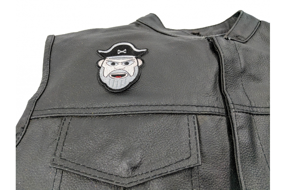 shown on leather vest