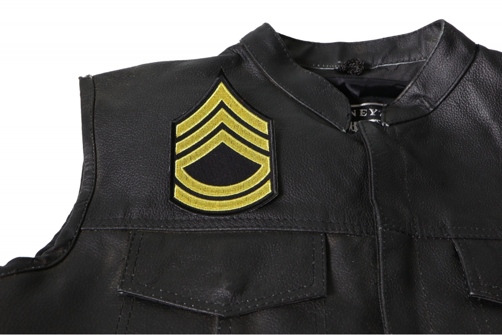  shown on leather vest