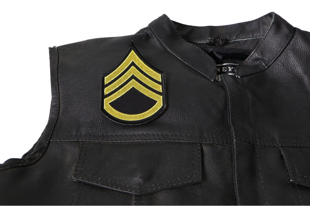  shown on leather vest