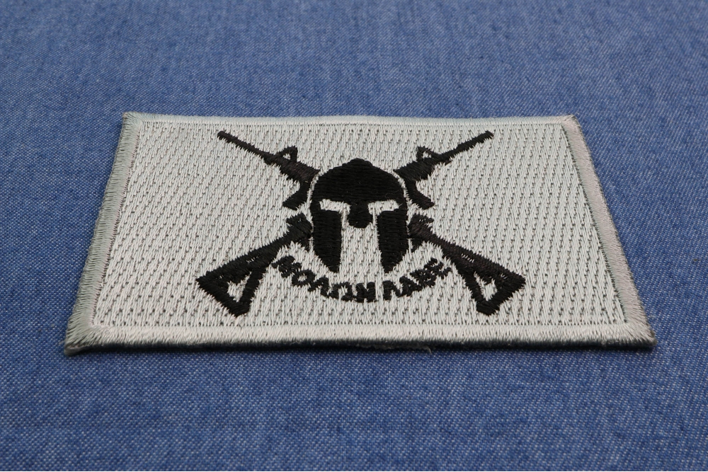 Black and Gray Come and Take It Molon Labe Spartan Crossed Rifles Patch ...