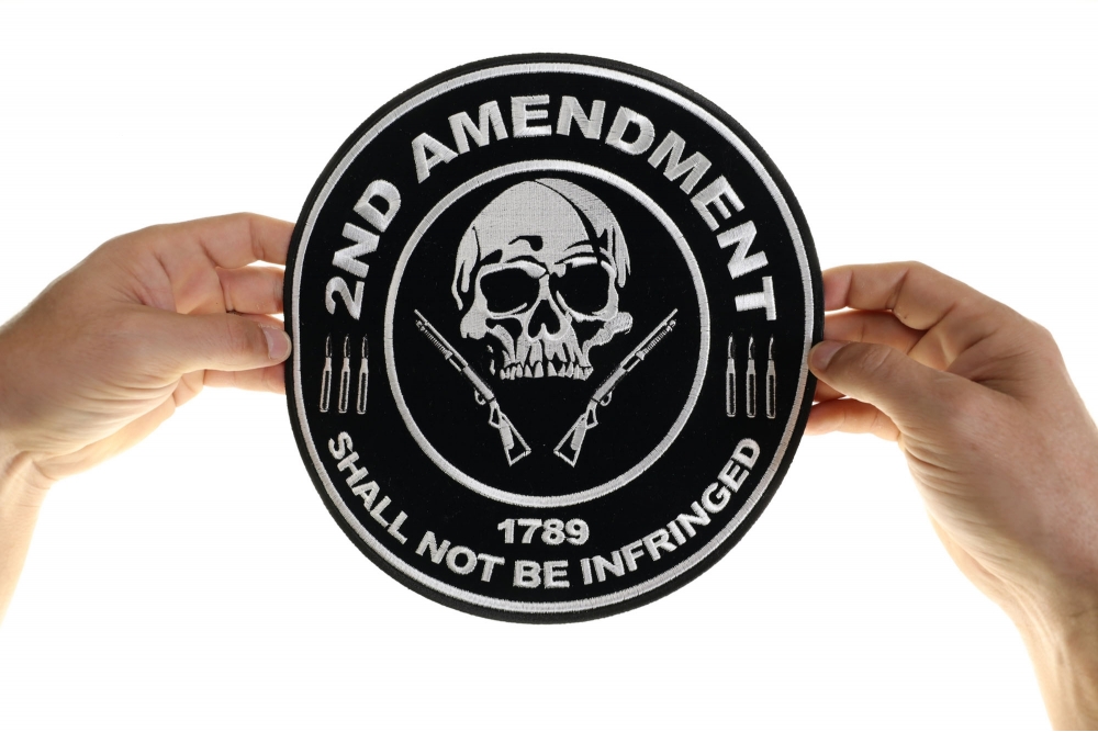 2 Amendment Patch 2nd Amendment Skull 1789 Large Patch | US Military Veteran Patches by ...
