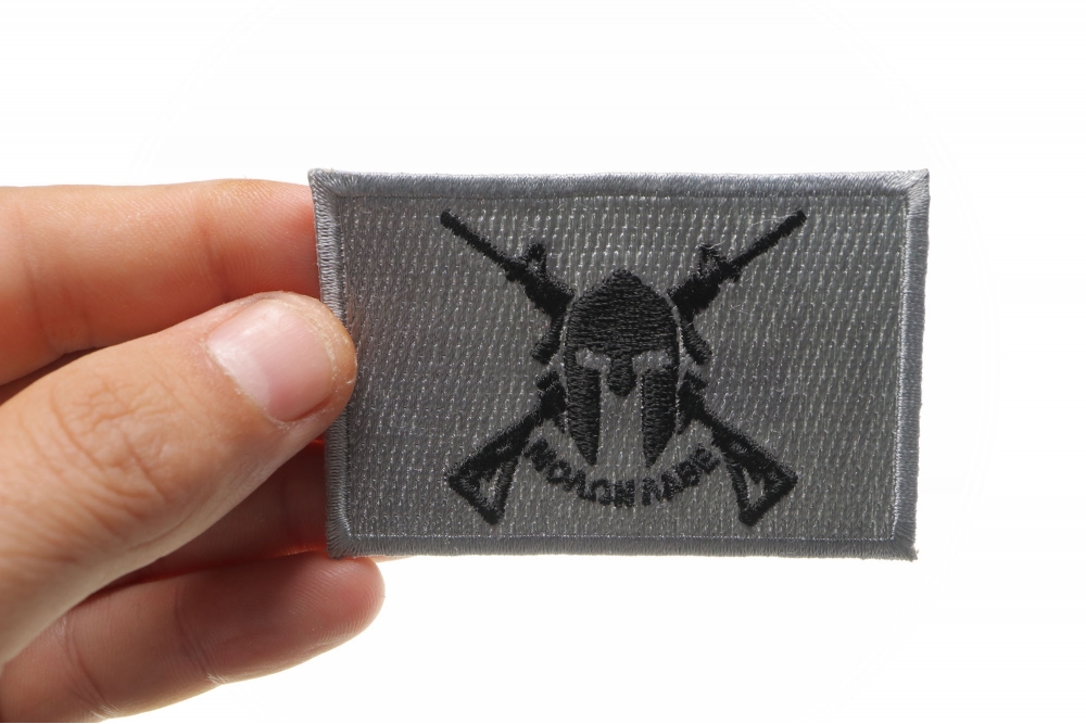 Black and Gray Come and Take It Molon Labe Spartan Crossed Rifles Patch ...