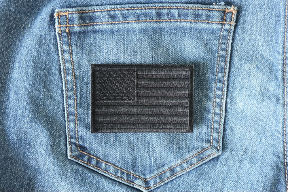 Black American Flag Patch by Ivamis Patches