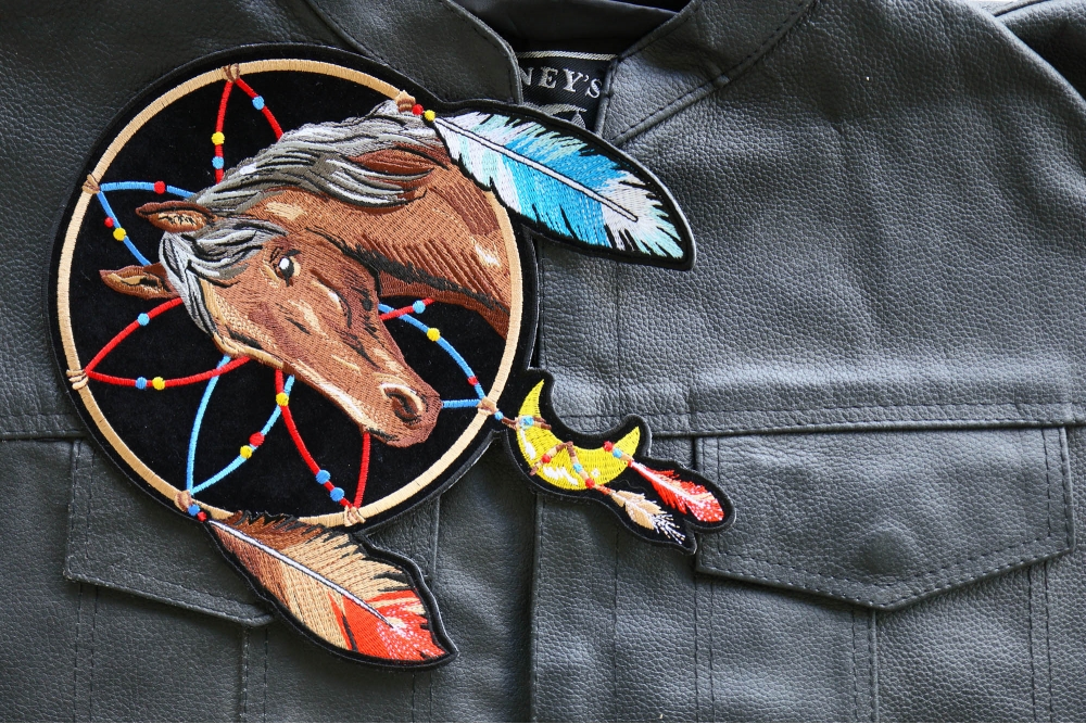 Horse in Dreamcatcher Patch, Large Ladies Back Patches for Jackets by  Ivamis Patches
