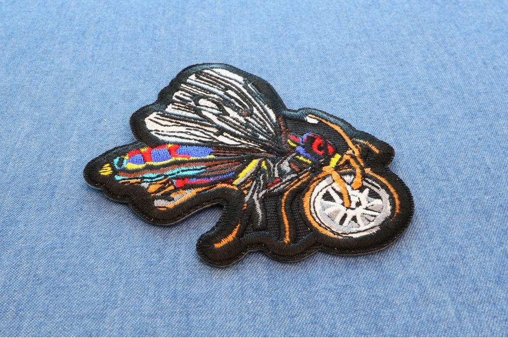 Butterfly Biker Iron on Patch - Biker Patches for Vests by Ivamis Patches