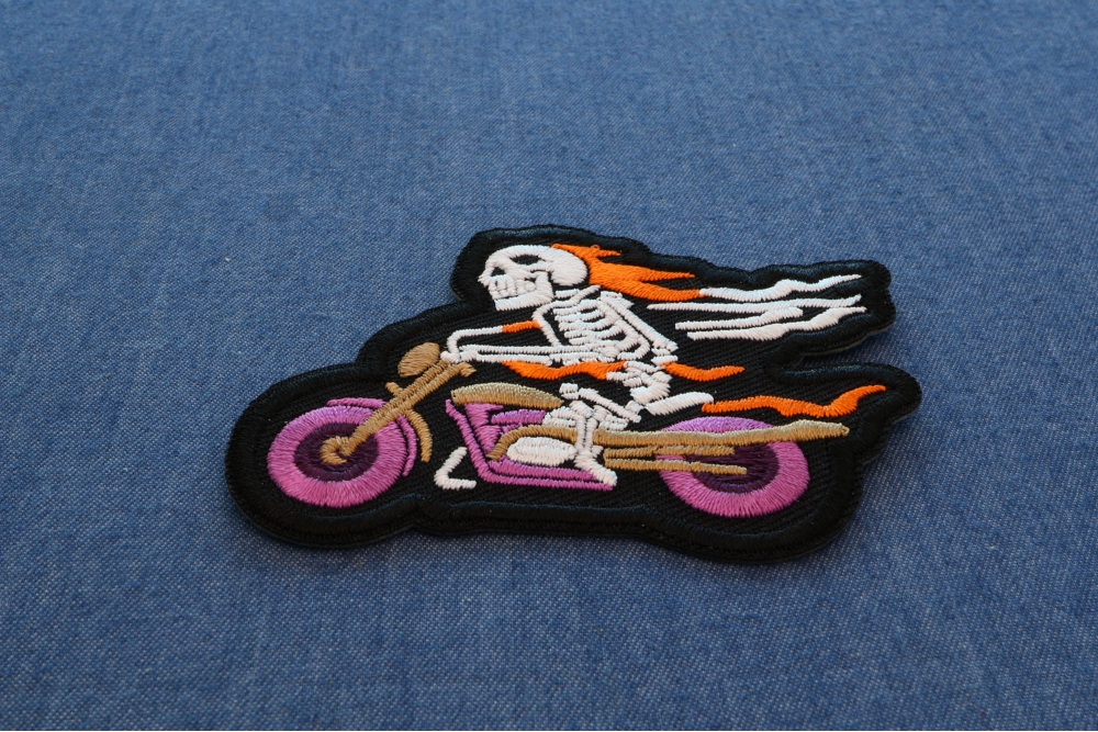 Skelo Rider Biker Patch Embroidered by Ivamis Patches