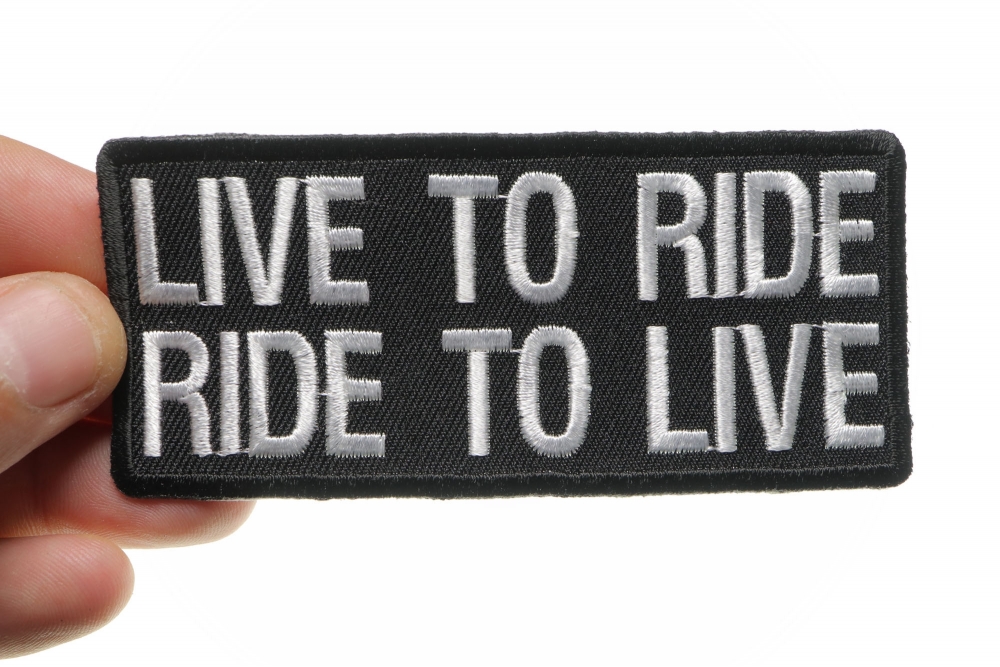 Live To Ride Ride To Live Patch - Biker Saying Patches by Ivamis Patches