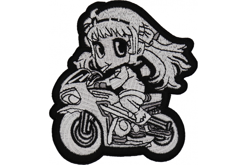 Little Girl Biker Patch, Biker Vest Patches, Sew or Iron on Patch by