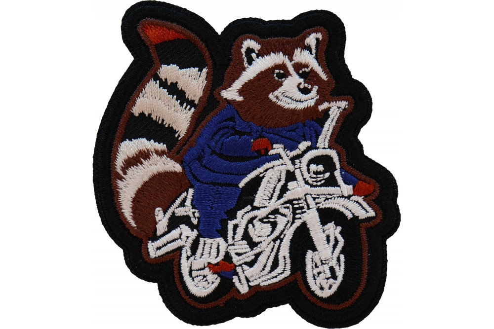 Raccoon Biker Patch, Cute Animal Patches by Ivamis Patches