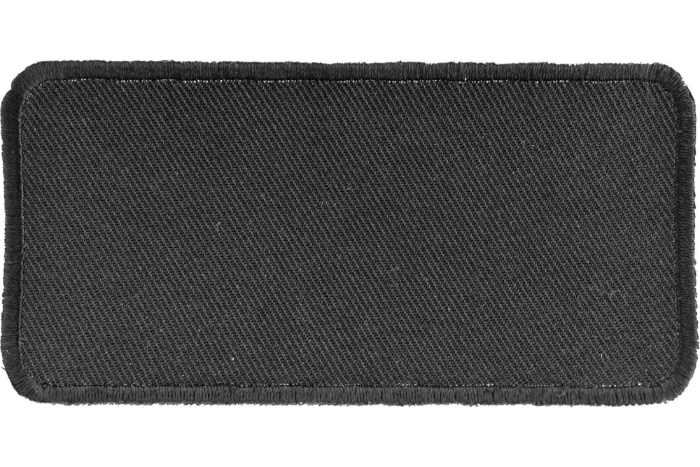 Black 4 Inch Rectangular Blank Patch | Embroidered Patches by Ivamis ...