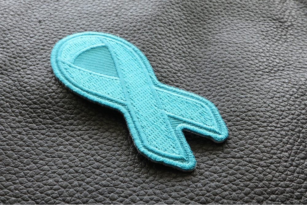 Blue Ribbon Embroidered Patch by Ivamis Patches