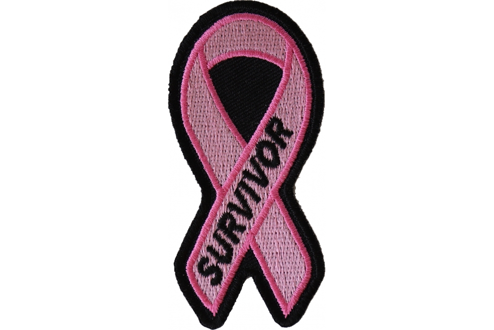 Breast Cancer Survivor Pink Ribbon Patch | Embroidered Patches by ...