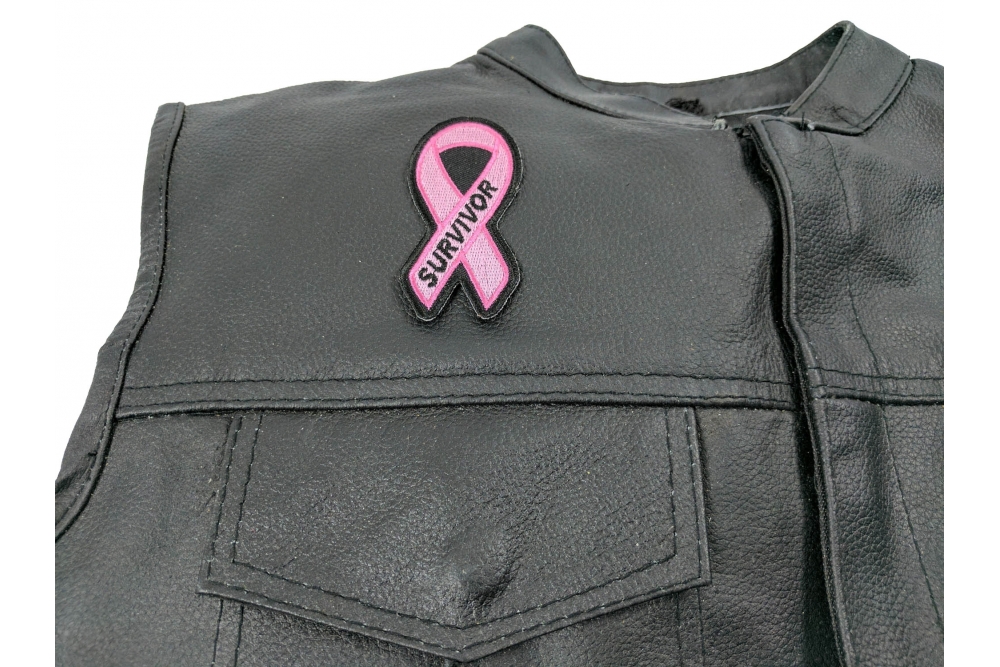 Breast Cancer Survivor Pink Ribbon Patch | Embroidered Patches by ...
