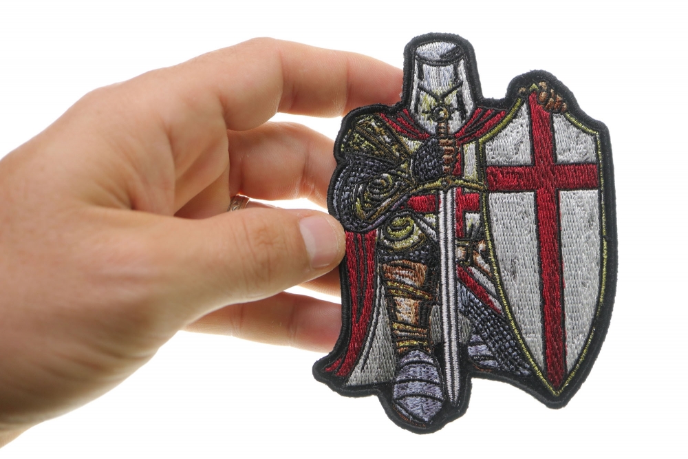 Red Knight Patch for Sewing or Ironing on to Jackets by Ivamis Patches