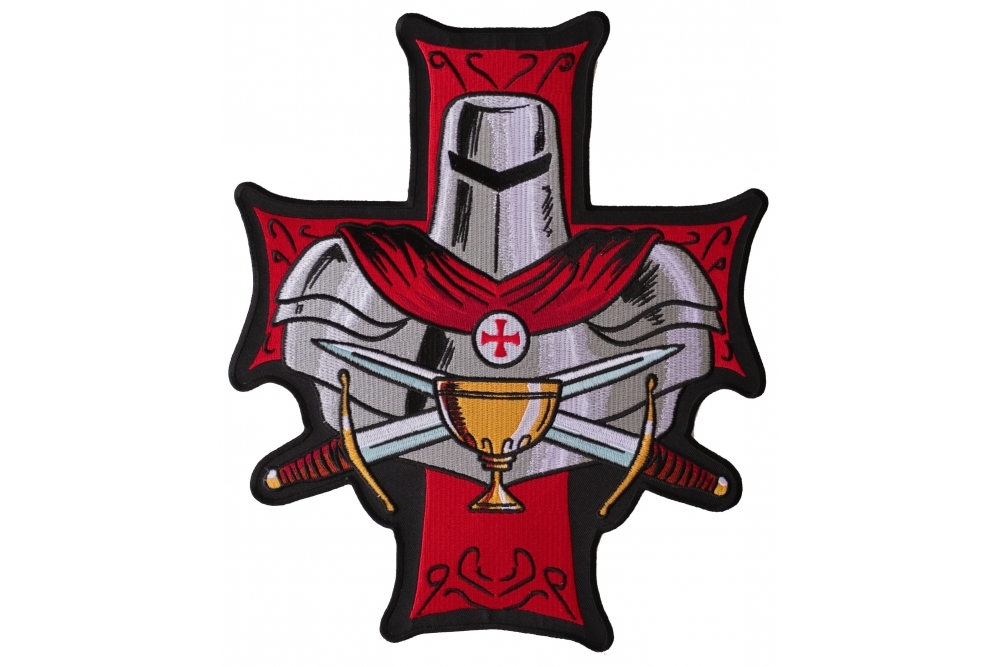 Large Templar Knight Patch for Back of Biker Vests by Ivamis Patches
