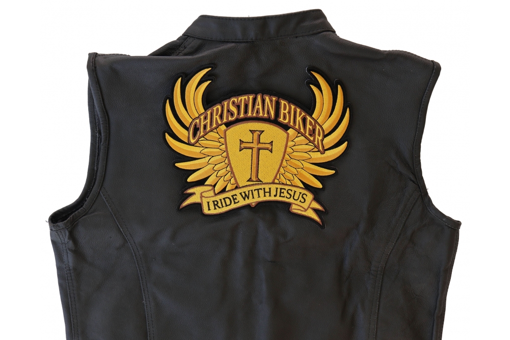 Large Christian Biker Patch for Back of Jackets by Ivamis Patches